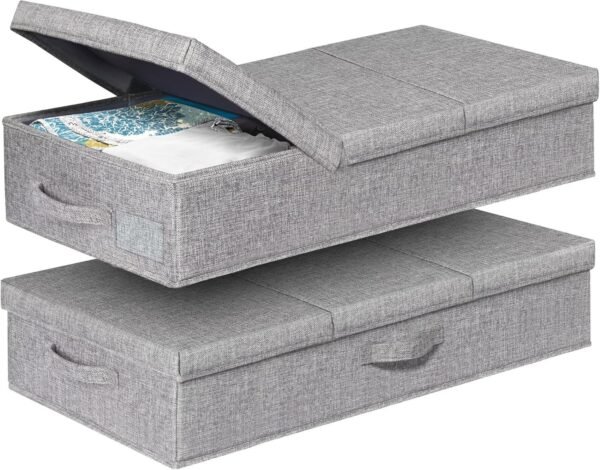 Under Bed Storage Containers with Lids, 2 Pack